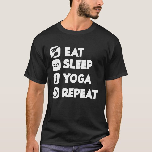 Camiseta Dormir Yoga Repetir Buda Yoga Hinduismo Espíritu (Anverso)