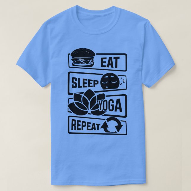 Camiseta Dormir Yoga Repetir Meditación Yoga Yoga Yogi Spir (Diseño del anverso)