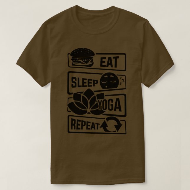 Camiseta Dormir Yoga Repetir Meditación Yoga Yoga Yogi Spir (Diseño del anverso)