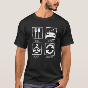 Camiseta Dormir Yoga Repetir Yoga Medición de Yoga