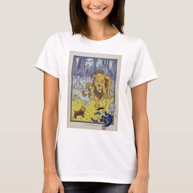 Camiseta Dorothy y el león cobarde de mago de Oz (Anverso)