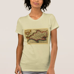 Camiseta Dorset Dorsetshire County England Mapa histórico a