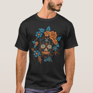 Camiseta Dorso Cráneo Esqueleto Mexicano México