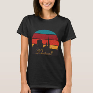 Camiseta Dortmund Alemania Iglesia Silueta Urbano Retro Via