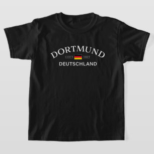 Camiseta Dortmund Deutschland Coordenadas Alemanes Niños