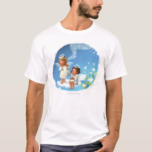Camiseta Dos ángeles que se sientan en las nubes
