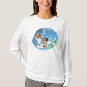 Camiseta Dos ángeles que se sientan en las nubes