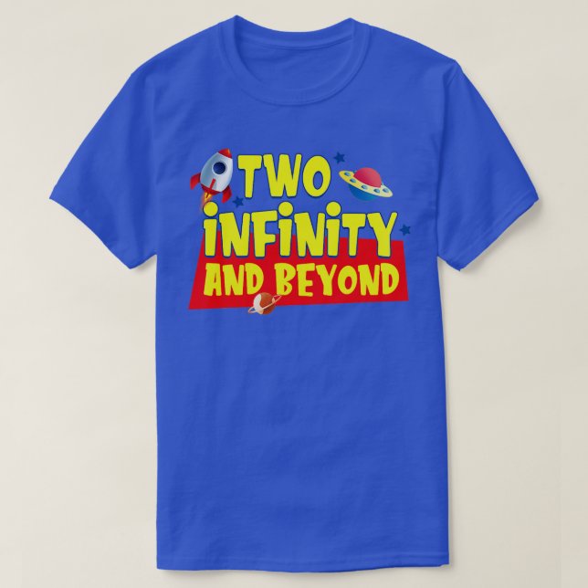 Camiseta Dos Años Infinito Y Después Del Segundo Cumpleaños (Diseño del anverso)