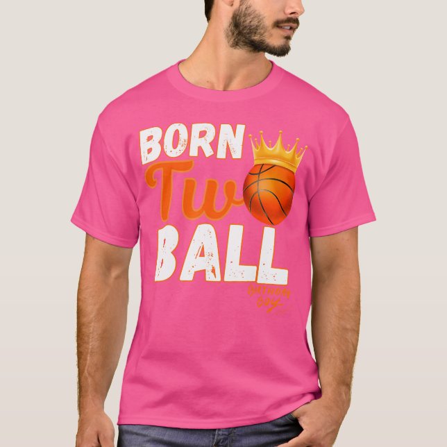 Camiseta Dos Años Nacido Dos Ball Baloncesto Segundo Cumple (Anverso)
