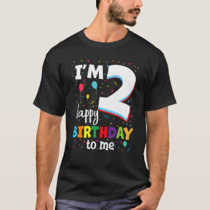 Camiseta Dos años segundo cumpleaños feliz niño de cumpleañ
