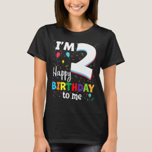Camiseta Dos años segundo cumpleaños feliz niño de cumpleañ