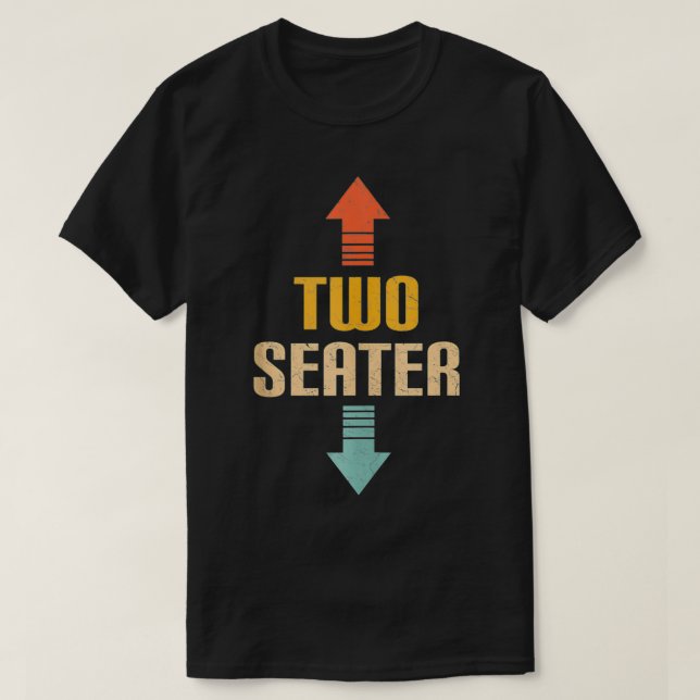 Camiseta Dos Asientos 2 Asientos Difícil Chiste De Papi Gag (Diseño del anverso)