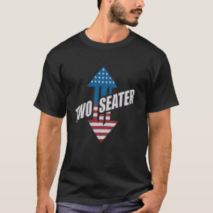 Camiseta Dos asientos Funny USA 4 de julio de 2024 White Tr