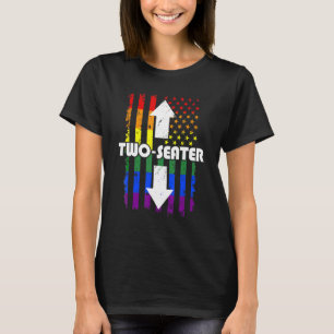 Camiseta Dos Asientos Rainbow Lgbtq Dos Asientos 2 Ue F