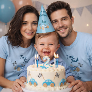 Camiseta Dos Autos de Carreras Rápidos Mamá Cumple 2 Años E