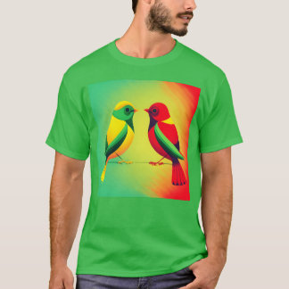 Camiseta Dos Aves de Amor San Valentín