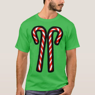 Camiseta Dos bastones de caramelo para Navidades