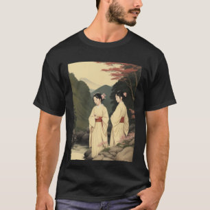Camiseta dos bellezas en un arroyo