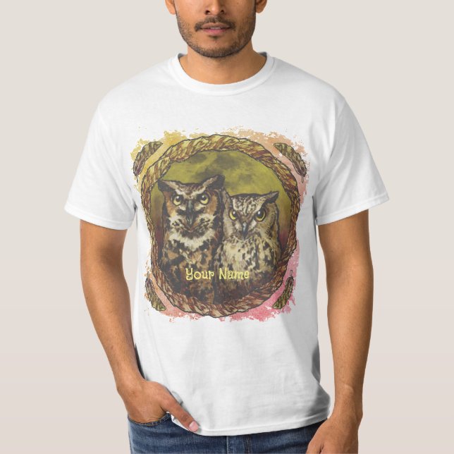 Camiseta Dos búhos (Anverso)