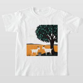 Camiseta Dos cabras debajo de un árbol