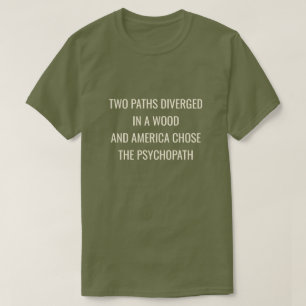 Camiseta DOS CAMINOS DIVERGIERON -Verde