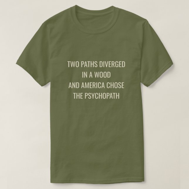 Camiseta DOS CAMINOS DIVERGIERON -Verde  (Diseño del anverso)