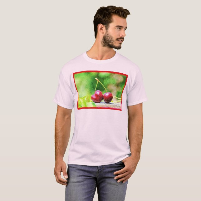 Camiseta "Dos cerezas Fruta" Foto Cute. ¡Hazte con una en Z (Anverso completo)