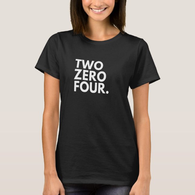 Camiseta DOS CERO CUATRO Código de área 204 Manitoba Manito (Anverso)