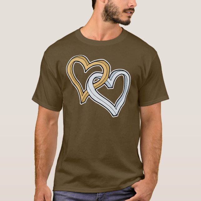 CAMISETA DOS CORAZONES INTERRELACIONADOS (Anverso)