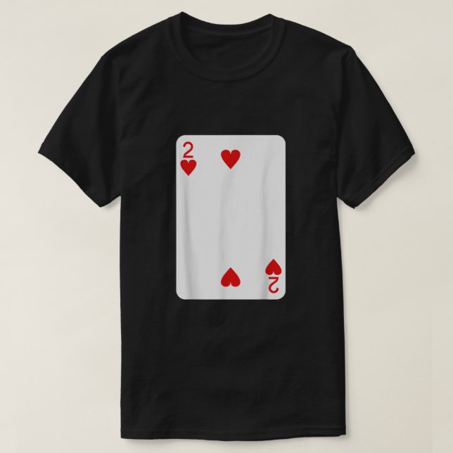 Camiseta Dos Corazones Jugando Cartas De Halloween Disfrace (Diseño del anverso)