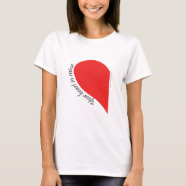 Camiseta Dos corazones juntos - Diseño de pareja
