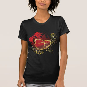 Camiseta Dos corazones rojos