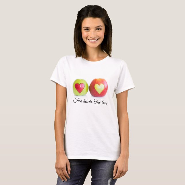 Camiseta Dos corazones Un amor (Anverso completo)