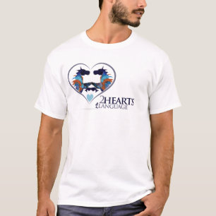Camiseta Dos corazones una lengua