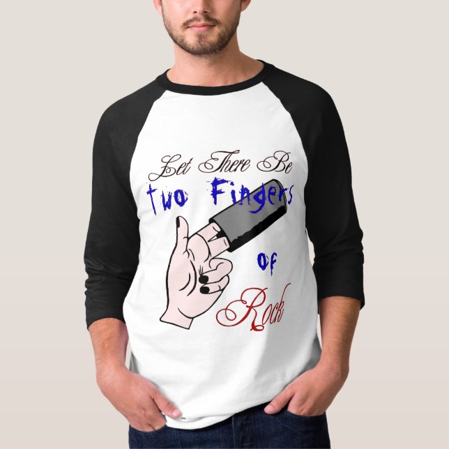 Camiseta ¡Dos dedos de roca! (Anverso)