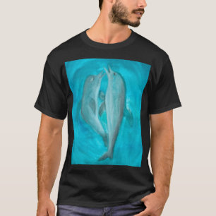 Camiseta Dos delfines jugando salvajes y libres en el océan
