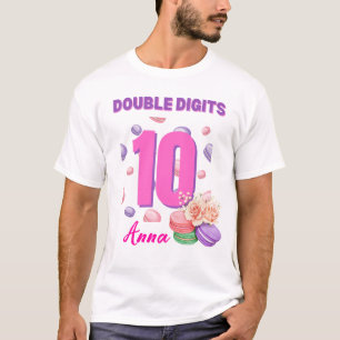 Camiseta Dos dígitos Macaroon Adolescente Chica de Cumpleañ