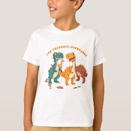 Camiseta Dos dinosaurios Personalizados amigables