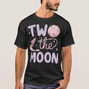 Camiseta Dos El Niño Chica De Segundo Cumpleaños De La Luna