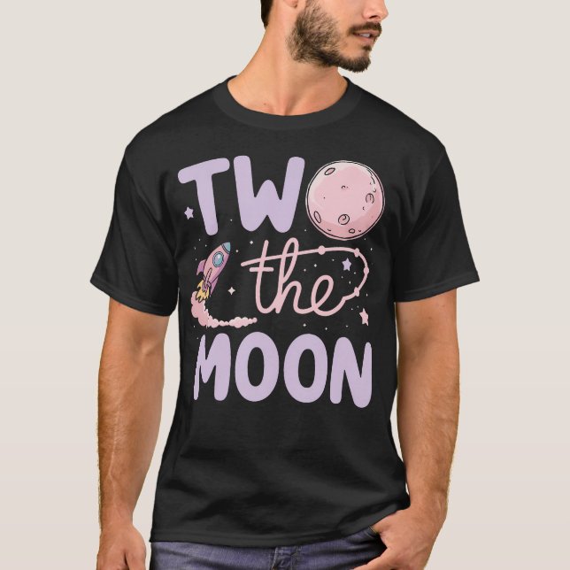 Camiseta Dos El Niño Chica De Segundo Cumpleaños De La Luna (Anverso)