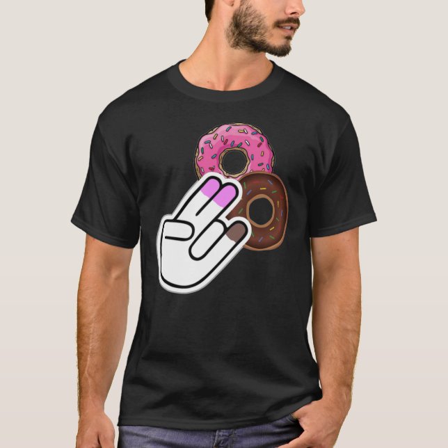 Camiseta Dos en el rosado en el Stink Funny Donut Lover (Anverso)