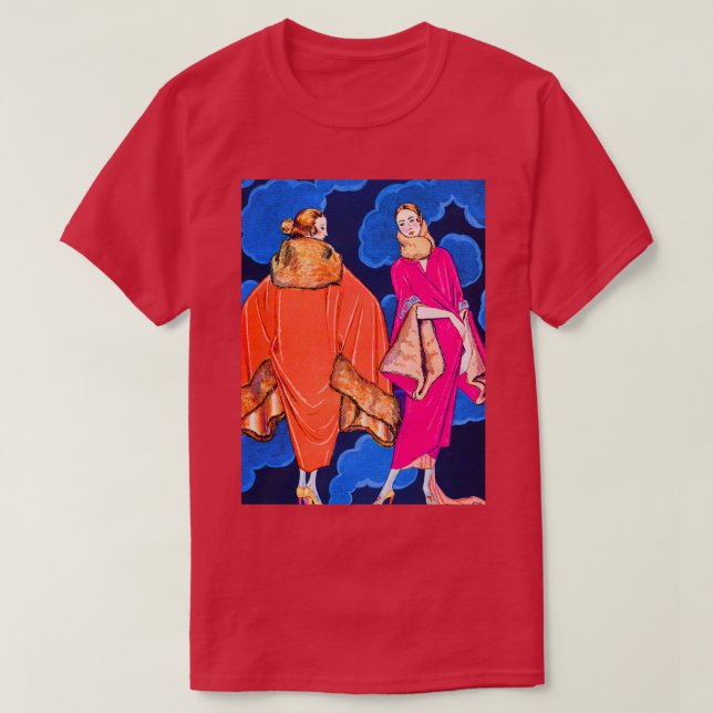 Camiseta Dos en los abrigos de la mañana (Diseño del anverso)