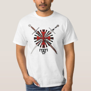 Camiseta Dos espadas con cruz de templario