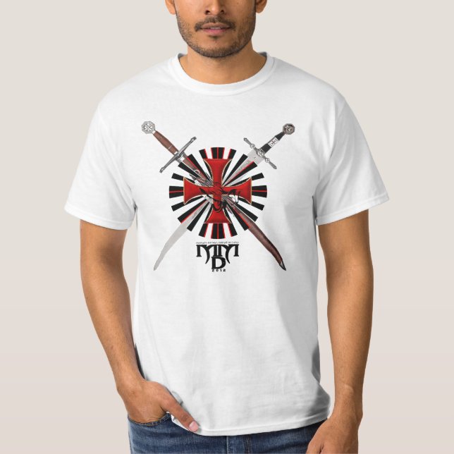 Camiseta Dos espadas con cruz de templario (Anverso)