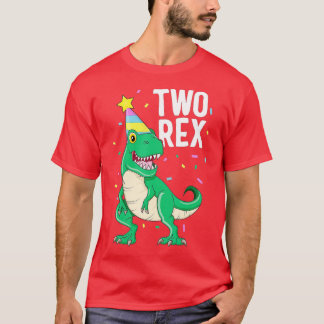 Camiseta Dos ex Fiestas de dinosaurios felices de cumpleaño