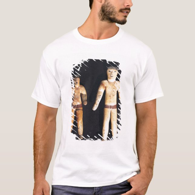 Camiseta Dos figurillas masculinas, cultura de Recuay (Anverso)