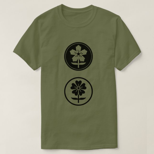 Camiseta dos flores (Diseño del anverso)