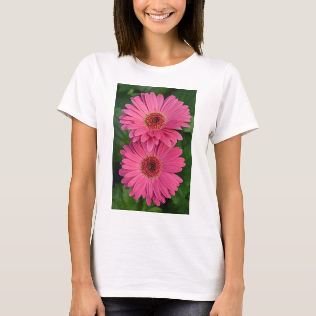 Camiseta Dos flores germinales rosas (Anverso)