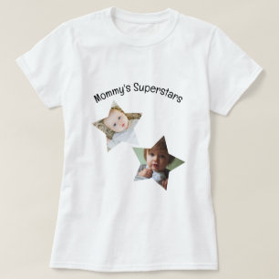 Camiseta Dos fotos personalizadas de las superestrellas de