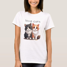 Camiseta Dos gatitos lindos gatos